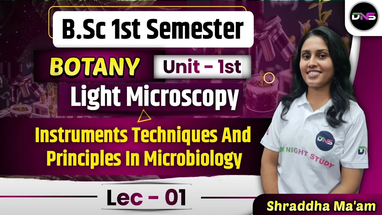 B.Sc 1st Semester Botany Unit-1st Instruments technology and principles in microbiology lecture-01