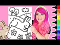 Coloring a Bunny Rabbit Cute Animals Spring Easter Coloring Page Ohuhu Art Markers