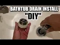 BATHTUB REGLAZING How to Replace a Bathtub Drain Easy DIY Bathtub Drain Install on Reglazed Tub