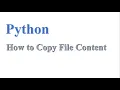 Python Tutorial How to Copy File Contents in Python Hindi CodeMania
