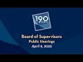 Montgomery County Board of Supervisors Public Hearings 4-9-2026