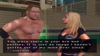 triple h tries to flirt with trish stratus wwe smackdown here comes the pain season mode