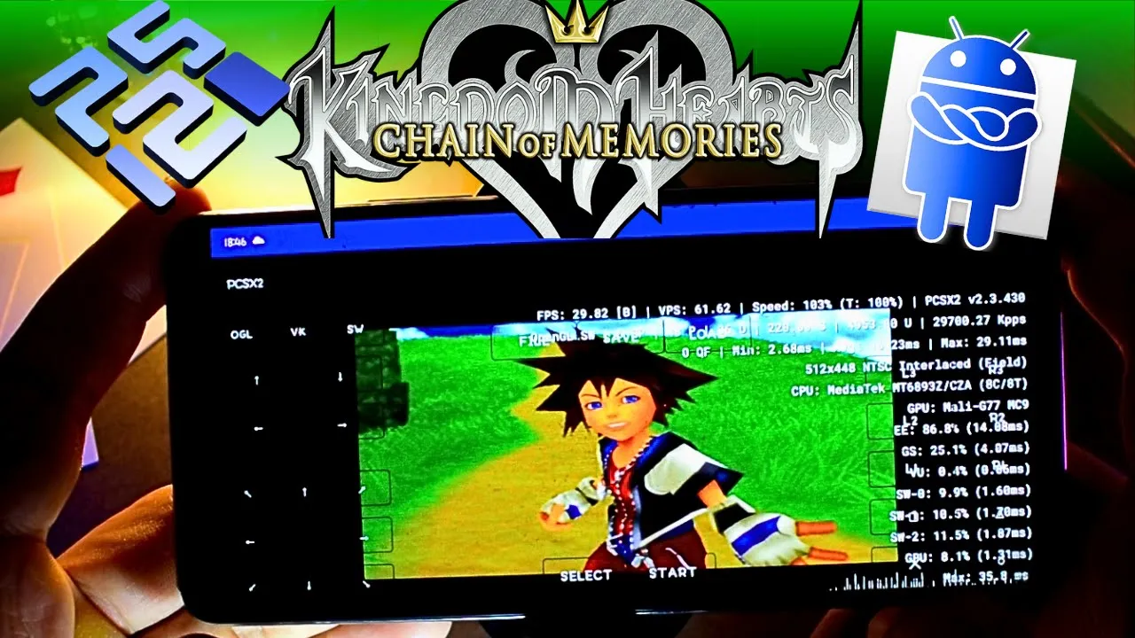 PS2 Emulator Android | Kingdom Hearts: Chain of Memories | PCSX2 Android | Spillmodus