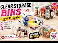 MOONEDGE Clear Storage Bins Review Stackable Options