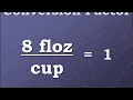 Convert cups to fluid ounces and back