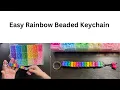 Pony Bead Keychain Beaded Keychain Beaded Keyring Make a Keyring Make a Keychain