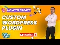 PART 6 WordPress Plugin Development How to Create WordPress Plugin Custom WordPress Plugin