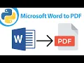 How to convert Microsoft Word file to PDF using Python