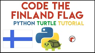 Python Turtle - Code the Finland Flag Tutorial