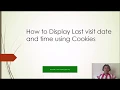 Display last visit using Cache in php