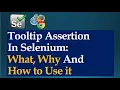 TootlTip Verification In Selenium WebDriver What Why And How To Use Java Beginners Tutorial