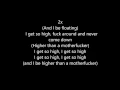 Wiz Khalifa - So High (ft. Ghost Loft)  (Blacc Hollywood) Lyrics