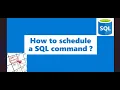 SQL How to schedule a SQL command MS SQL SQL Server Agent