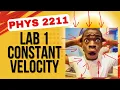 PHYS 2211 LAB 1 SPRING 25 GlowScript code in Pinned Comment