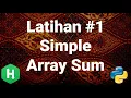 HackerRank 01 Ulasan Soal Simple Array Sum Algoritma Pemrograman tingkat kesulitan mudah