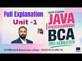 Java Programming UNIT 1 Quick Revision Short Long Imp Questions 2025-26 BCA III 3rd Sem OU PU