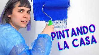 Pintando la casa con Ilonka ♥ No salió muy bien :(