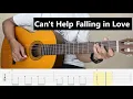 Download Lagu Can't Help Falling in Love - Elvis - Fingerstyle Guitar Tutorial TAB.