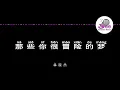 林俊杰 JJ Lin 《那些你很冒险的梦》 Pinyin Karaoke Version Instrumental Music 拼音卡拉OK伴奏 KTV with Pinyin Lyrics 4k