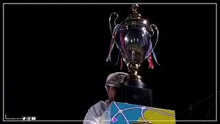 مراسم نحت اسم الاتحاد  البطل  على كأس بطولة نجوم بلاد الشهوم الرمضانية لسباعيات كرة القدم لعام       دندنها