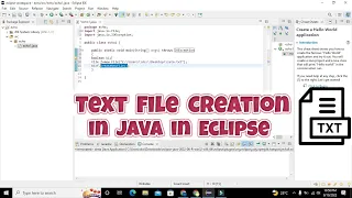 how to create a text file in java in eclipse How to make a text file in java in eclipse