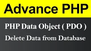 Delete Data from Database using PDO in PHP Hindi
