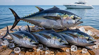 Everyday of My Life ❗🔥 Exploring Sorong Fish Market live broadcast of yellowfin tuna cutting
