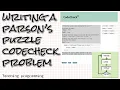 How to write a Parson s puzzle CodeCheck problem