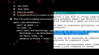 OCA JAVA SE 8 Programmer Guide Practice Test Chapter 1 41 - 50