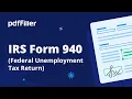 How to Fill Out Form 940 FUTA Tax Return