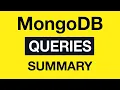 18 MongoDB Queries Module Summary