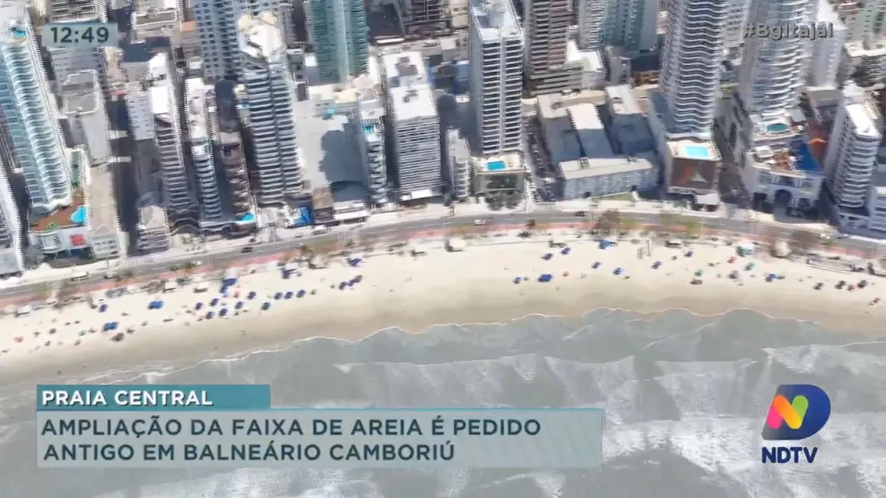 Ampliação da faixa de areia é pedido antigo em Balneário Camboriú