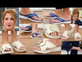 QVC tv - Redhead Julia Cearley takes off Shoes Lots of Feet Closeups