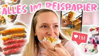 1 TAG ALLES im REISPAPIER essen 🍚😯| CARAMELLA