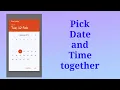 Using DatePickerDialog and TimePickerDialog together