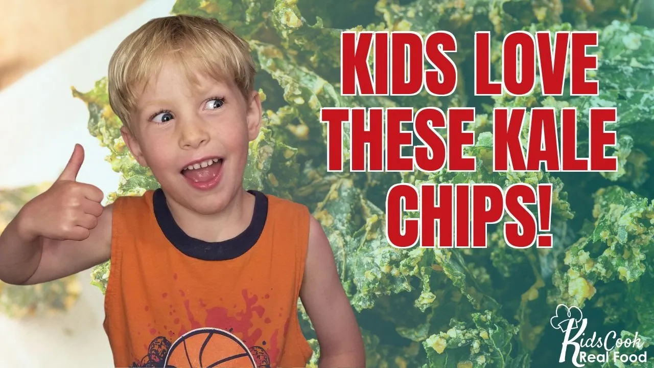 Kids Cooking Video: Kale Chips Kids Love! Seriously, My Kids LOVE These