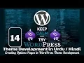Part 14 WordPress Theme Development in Urdu 2019 Creating Options Pages in WordPress Admin Panel