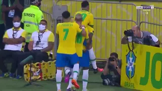 هدف فينسيوس العالمي البرازيل في مرمي منتخب تشيلي اليوم 