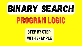 Binary Search Explained in 5 Minutes Binary Search Program Logic