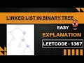 Linked List in Binary Tree Leetcode 1367 Easy explanation Hindi Java Code Wizard