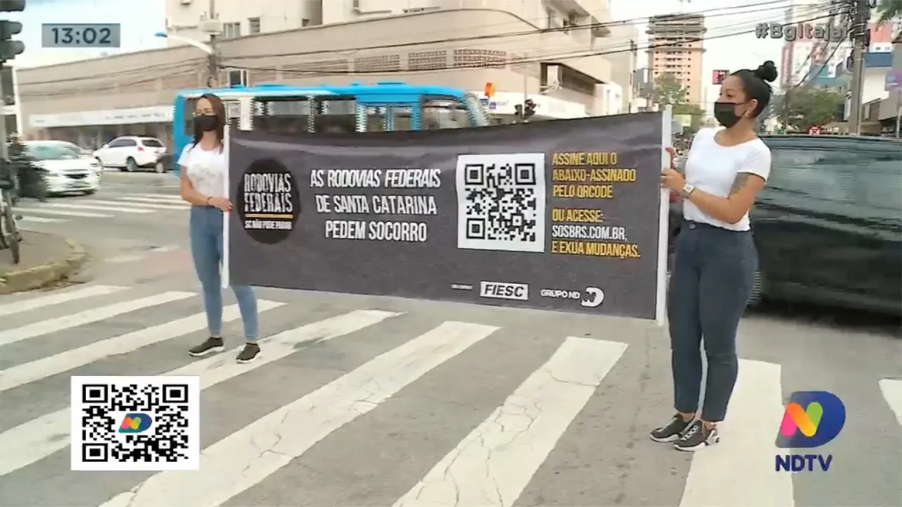 NDTV Record Itajaí promove ação da Campanha "SC Não Pode Parar "