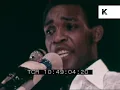 Desmond Dekker performs Israelites, skinhead girls dancing to reggae - 1970s London