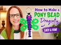 DIY Pony Bead Dragonfly Keychain Tutorial Easy Bead Craft