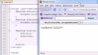 Beginner JavaScript Tutorial 10 Calling a Function From Another Function