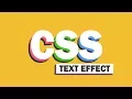 16 Awesome Pure CSS Text Effect You Should Try