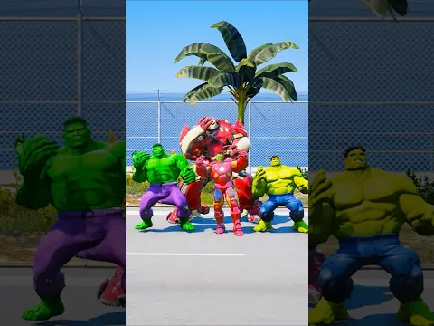 SPIDER-MAN VS IRON HULK SUPERHEROES BATTLE #gta5 #shorts #spiderman #hulk