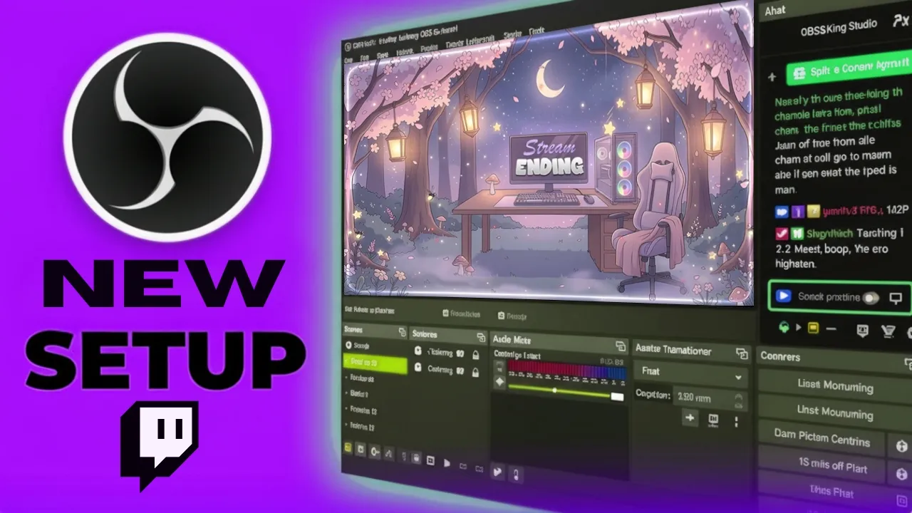 Animated Cozy Night Gaming Room Stream Package in action