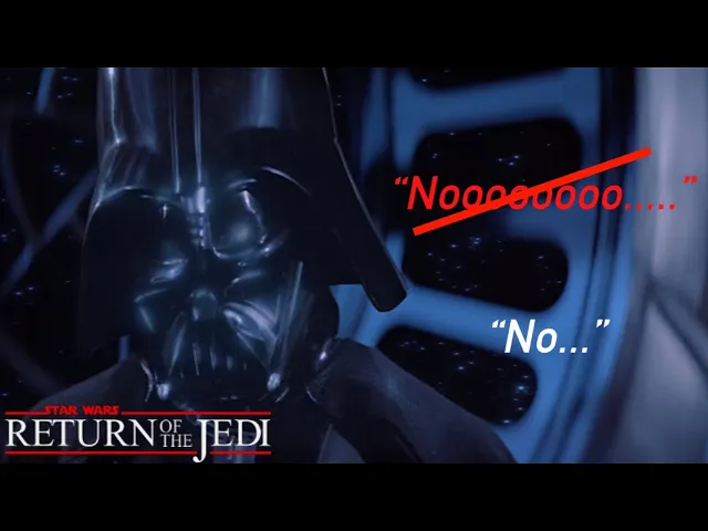 Vader's New "Nooo!" | Return Of The Jedi Line Edit.