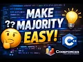 B Make Majority Explained Codeforces Trick Problem Greedy Invariant Logic C