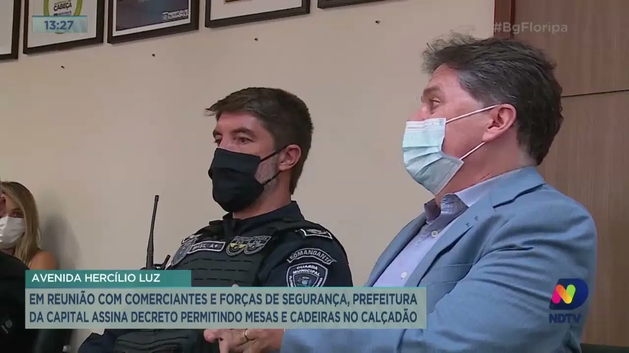 Avenida Hercílio Luz: prefeitura da Capital assina decreto permitindo mesas e cadeiras no calçadão
